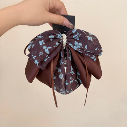 碎花簡約髮夾