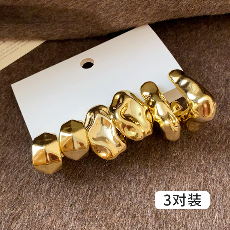 圓形不規則耳釘