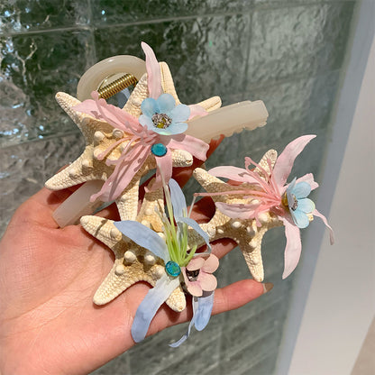 海星貝殼髮夾－商品主圖｜https://igowo.tw/
