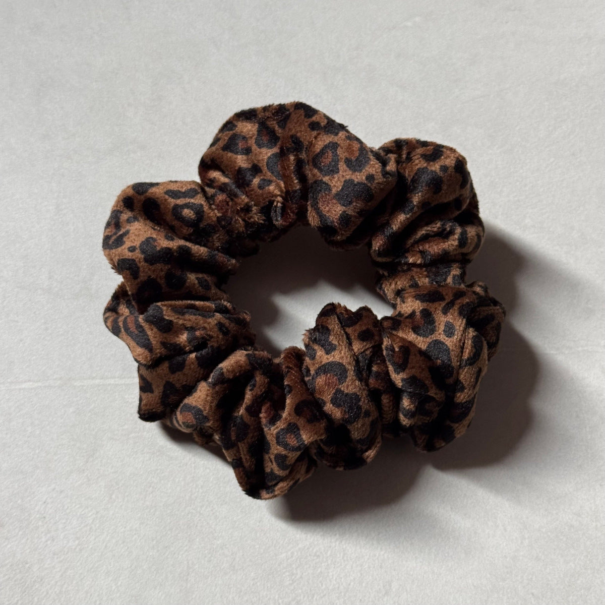 布面豹紋復古髮圈