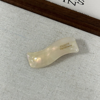 醋酸板材波浪髮夾－淺玳瑁款細節｜https://igowo.tw/