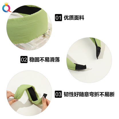 寬版簡約髮箍－第二視角實拍｜https://igowo.tw/