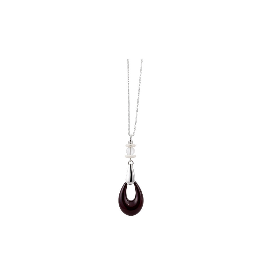 樹脂橢圓墜飾簡約項鍊－細節特寫3｜https://igowo.tw/