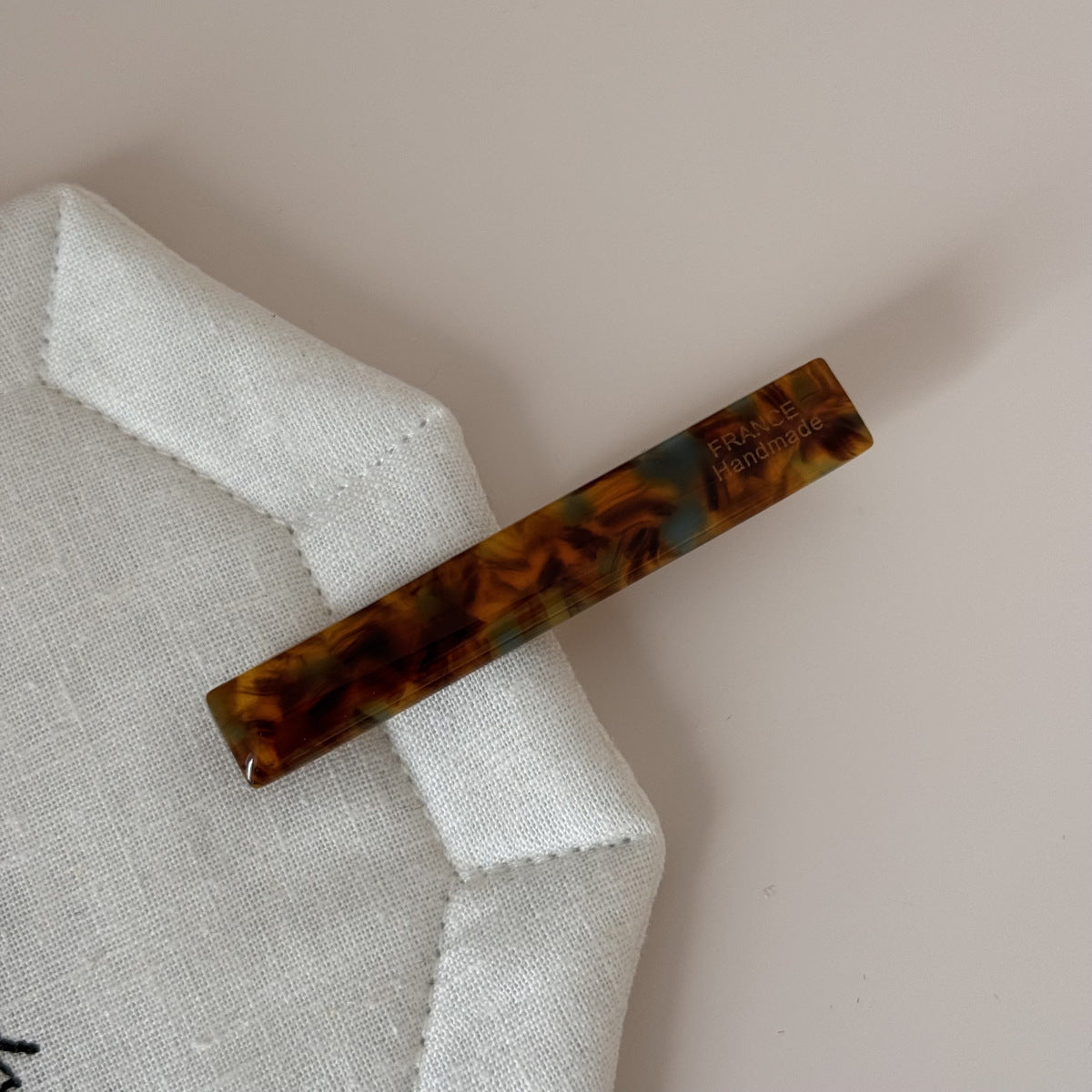 醋酸板材豹紋復古髮夾－細節特寫5｜https://igowo.tw/