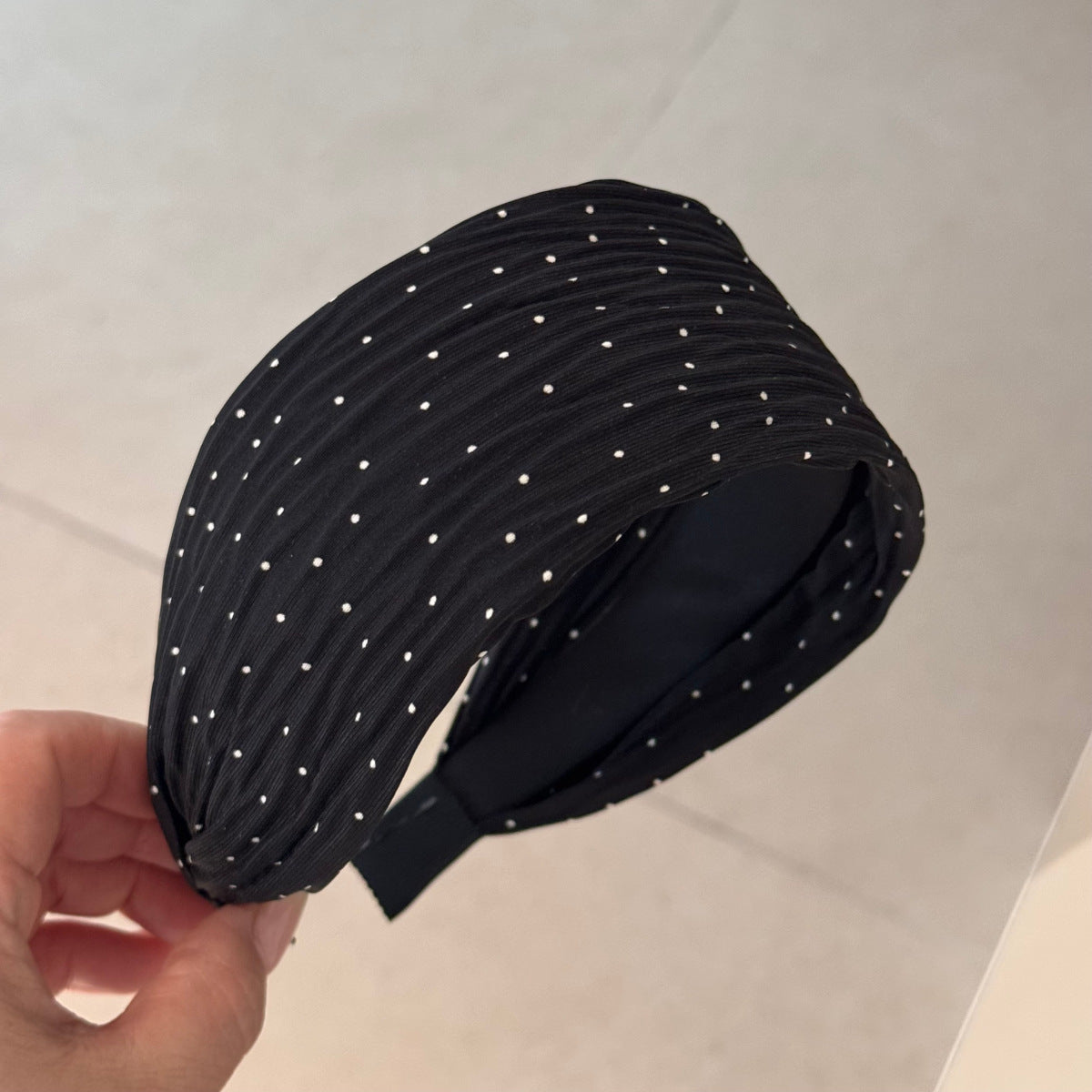 波點寬版簡約髮箍
