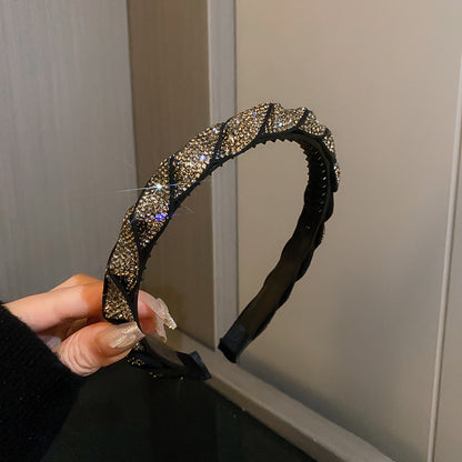 鋯石簡約髮箍－40#髮箍-灰色款細節｜https://igowo.tw/