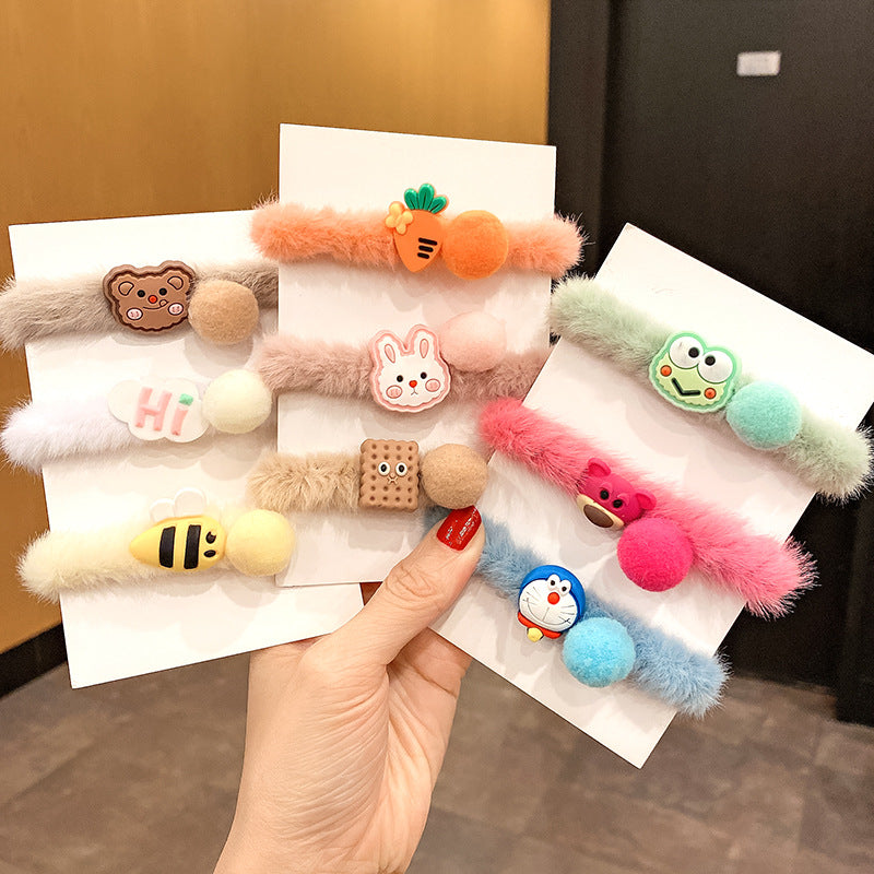 絨面卡通髮圈－商品主圖｜https://igowo.tw/