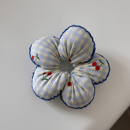 藍色櫻桃大腸圈髮圈