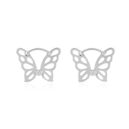 蝴蝶鑲鑽簡約耳環－細節特寫7｜https://igowo.tw/
