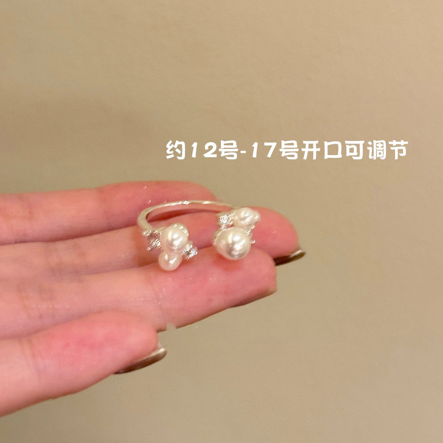 鋯石三角形可調式戒指－25#戒指-銀色款細節20｜https://igowo.tw/