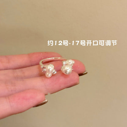 鋯石三角形可調式戒指－25#戒指-銀色款細節20｜https://igowo.tw/