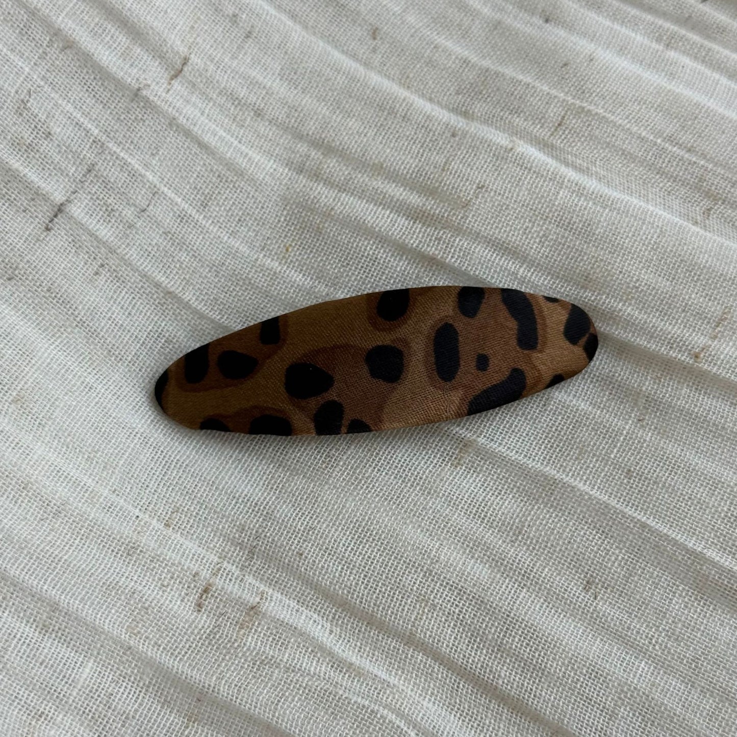 豹紋蝴蝶結復古髮夾
