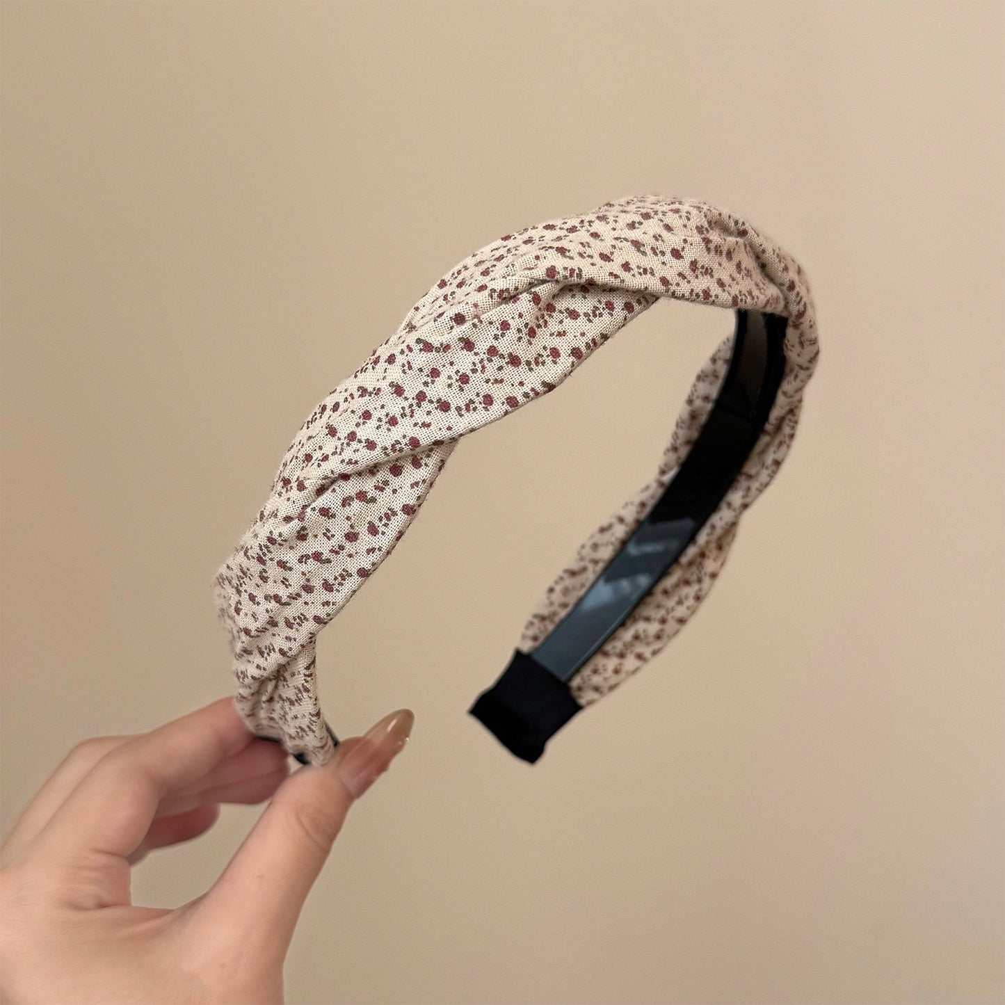 波點扭紋纏繞復古髮箍