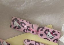 粉色豹紋貓咪髮夾