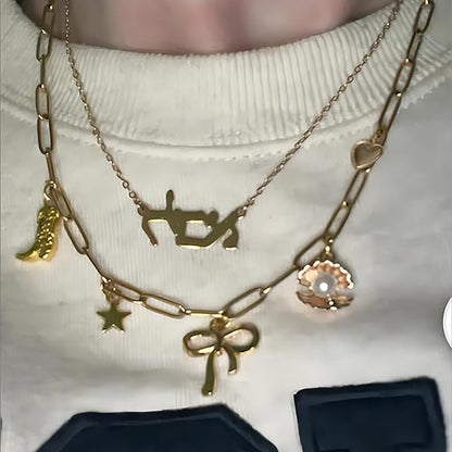 珍珠蝴蝶結項鍊