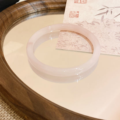 一步一響玉髓暈染圓條手鐲2026新款清冷感手環氣質輕奢高級感手飾