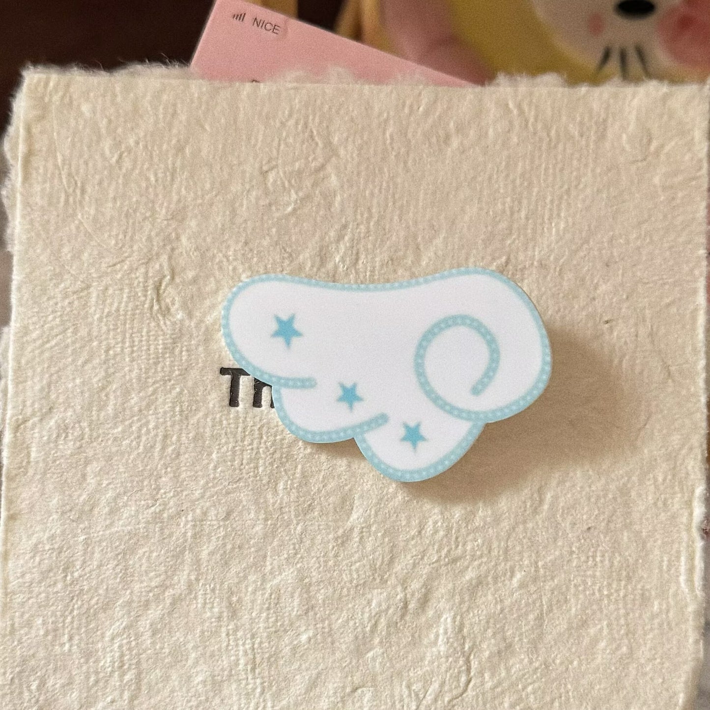 粉色星星翅膀髮夾