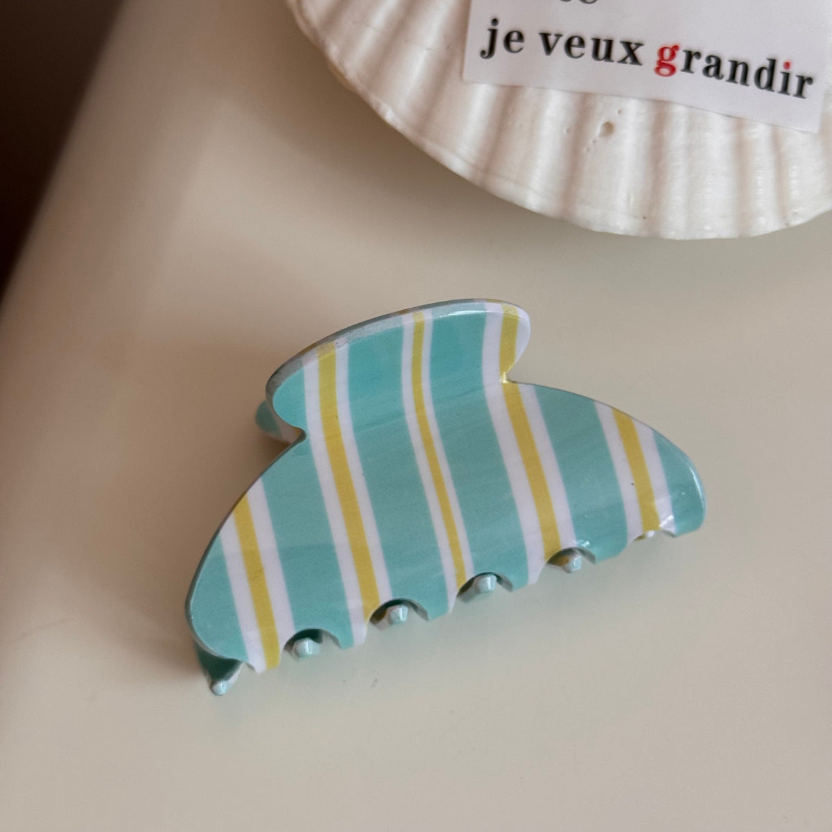彩色格紋鯊魚夾