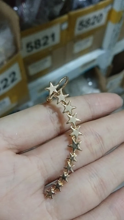 金屬星星復古耳釘