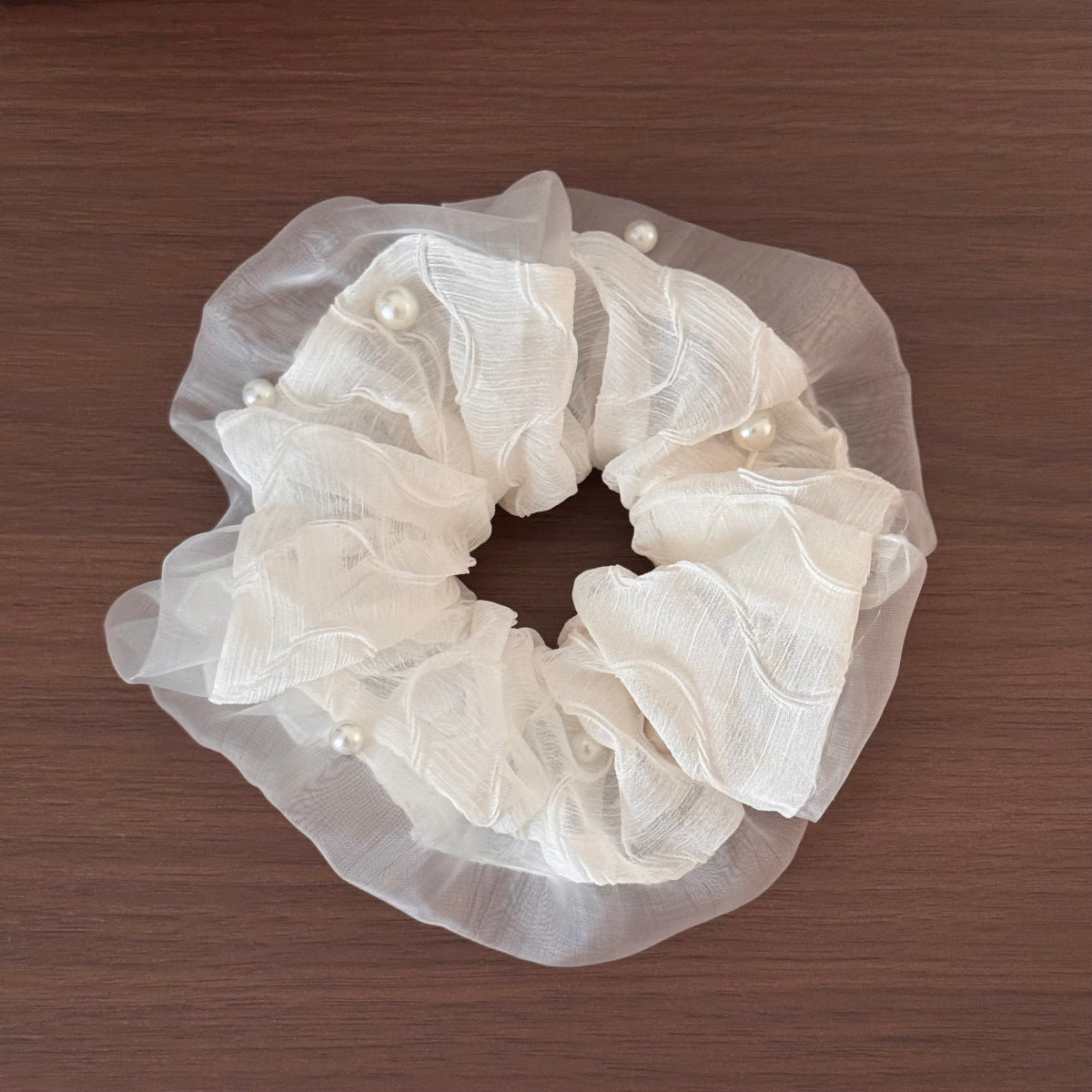 珍珠蝴蝶結大腸圈髮圈