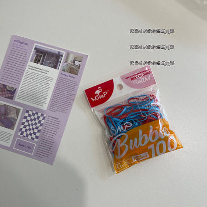 繽紛彈力繩扭紋髮圈－細節特寫5｜https://igowo.tw/