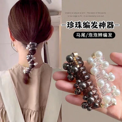 珍珠簡約髮圈－商品主圖｜https://igowo.tw/