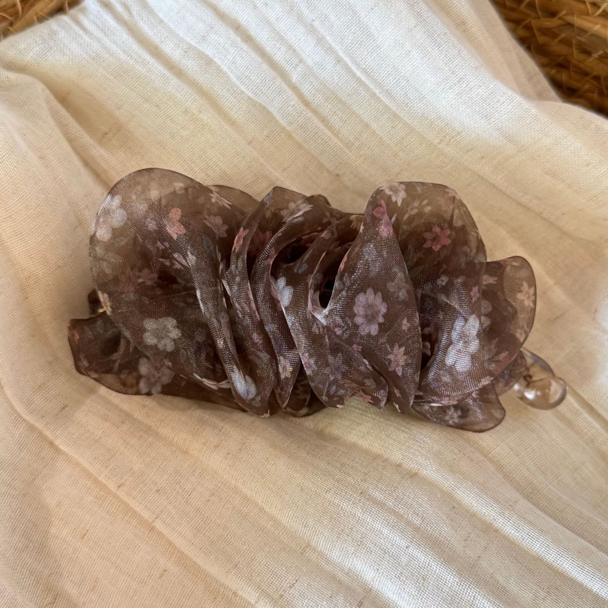 網紗大腸圈碎花髮圈