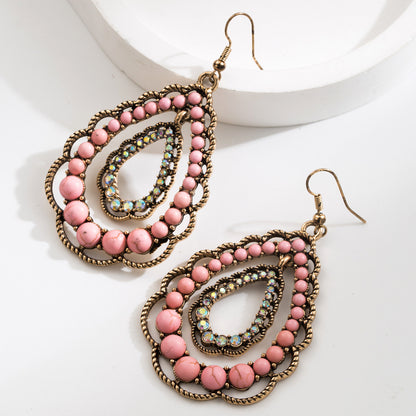 綠松石水滴耳釘
