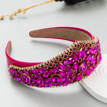 寬版復古誇張髮箍－紅色款細節9｜https://igowo.tw/