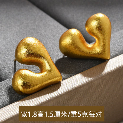 沙金扭紋復古耳釘－細節特寫10｜https://igowo.tw/