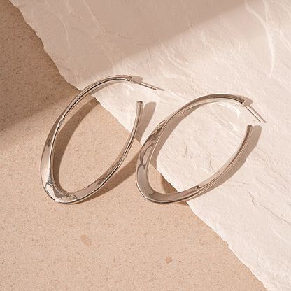 金屬花朵流蘇誇張耳環－細節特寫7｜https://igowo.tw/