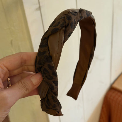 豹紋扭紋髮箍