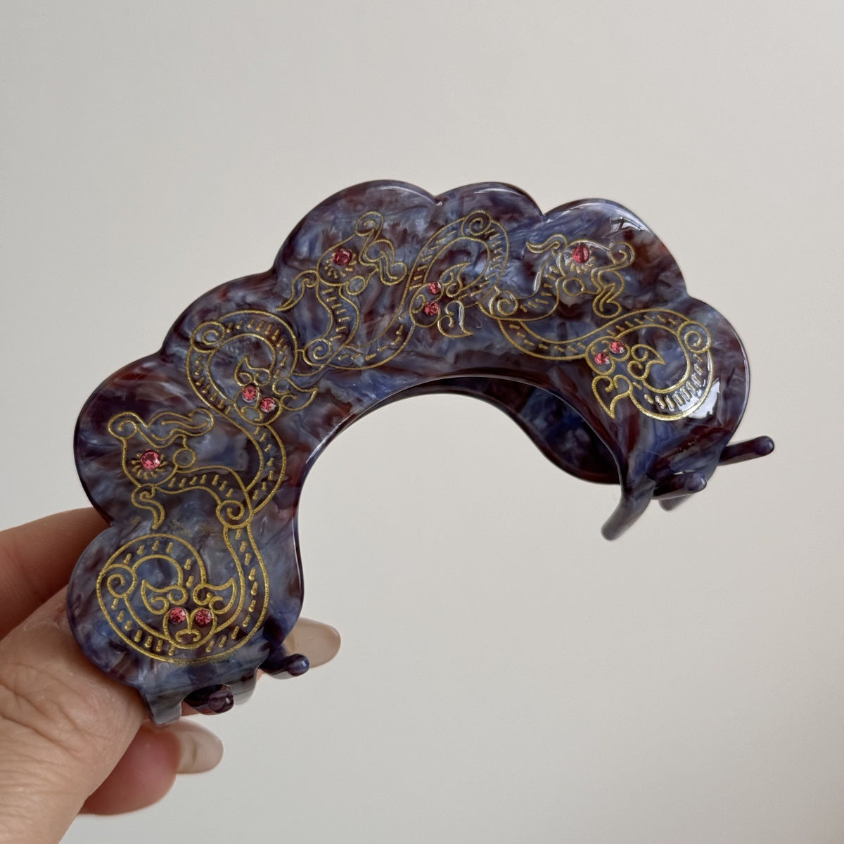 花朵復古鯊魚夾