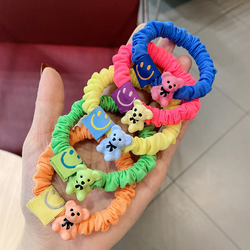 繽紛小熊笑臉髮圈－商品主圖｜https://igowo.tw/