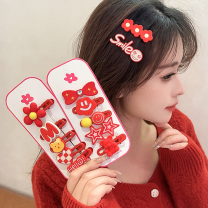 紅色蝴蝶結髮夾－商品主圖｜https://igowo.tw/