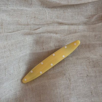 波點一字髮夾