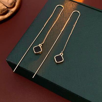 幾何流蘇長版耳線