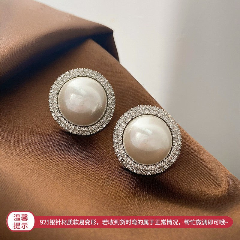 珍珠鋯石星星復古耳釘－細節特寫26｜https://igowo.tw/