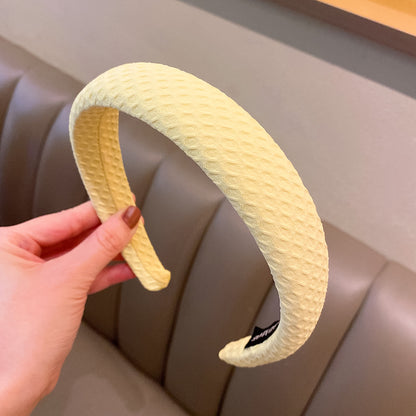 網紗簡約髮箍－網紗款綠色款細節6｜https://igowo.tw/