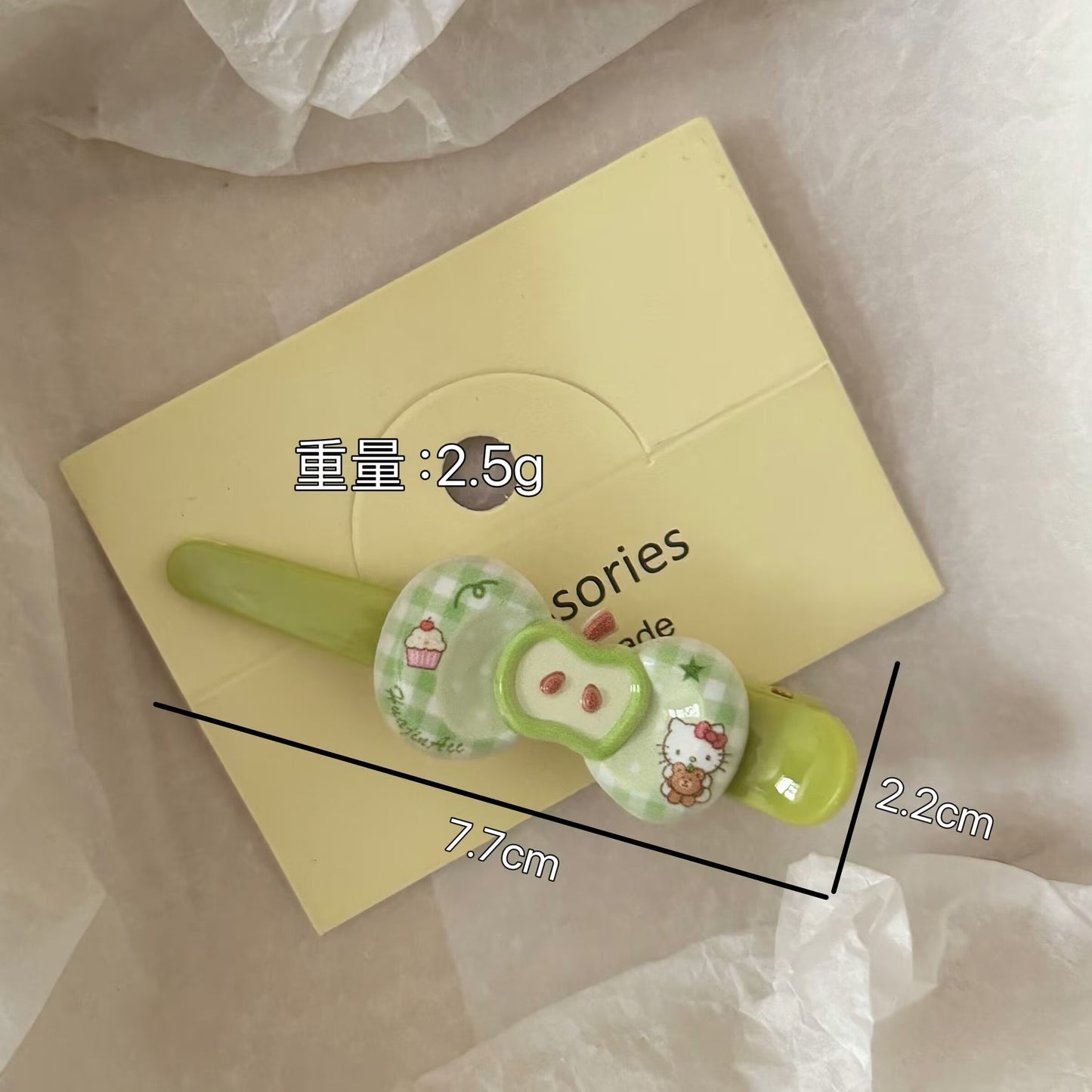 繽紛蘋果貓咪髮夾