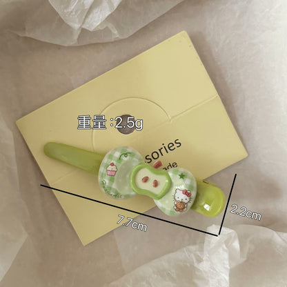 繽紛蘋果貓咪髮夾
