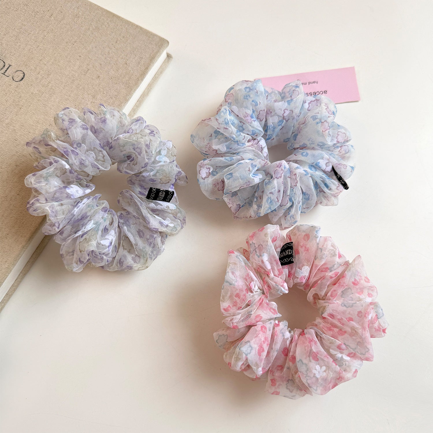 碎花簡約髮圈－商品主圖｜https://igowo.tw/