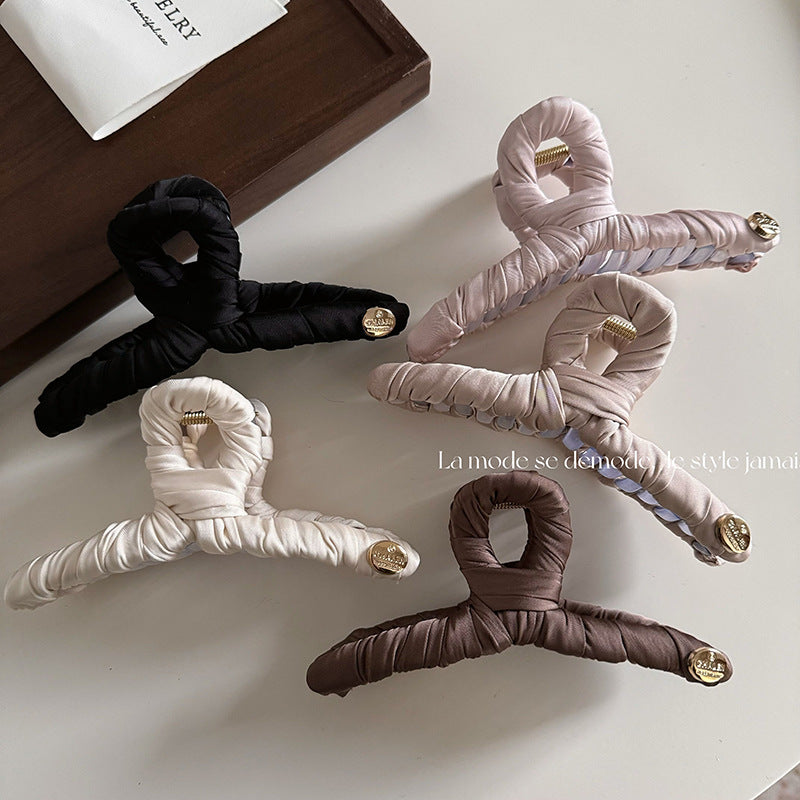 布面纏繞髮夾－商品主圖｜https://igowo.tw/