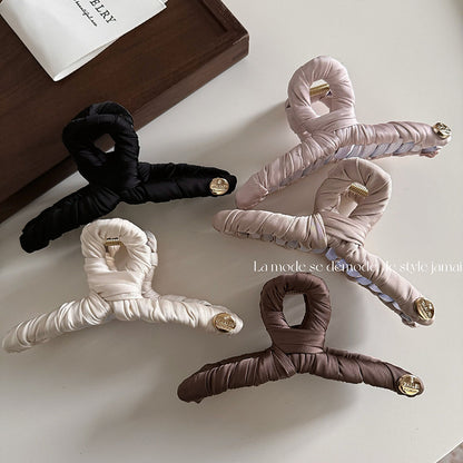 布面纏繞髮夾－商品主圖｜https://igowo.tw/