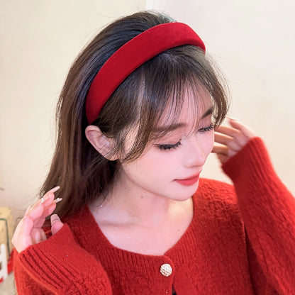 紅色復古髮箍－4#麻花款細節2｜https://igowo.tw/