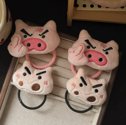 粉色卡通髮圈－商品主圖｜https://igowo.tw/