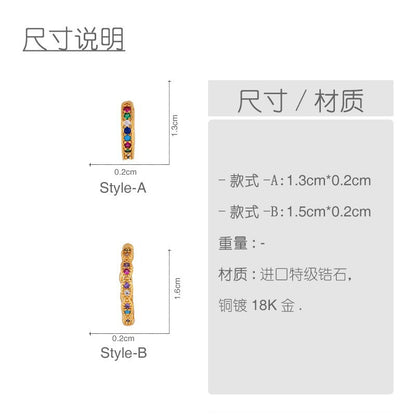 金色鋯石C形鑲鑽耳夾－第二視角實拍｜https://igowo.tw/