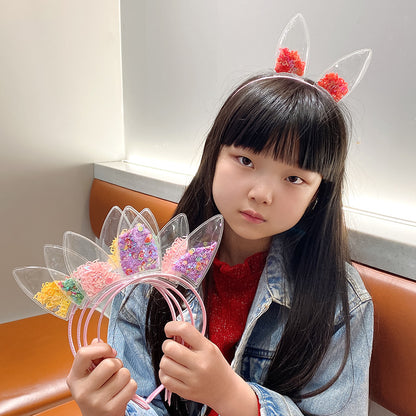 兔子皇冠髮箍－3#流沙皇冠黃色款實拍｜https://igowo.tw/
