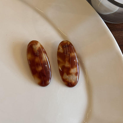 醋酸板材橢圓髮夾