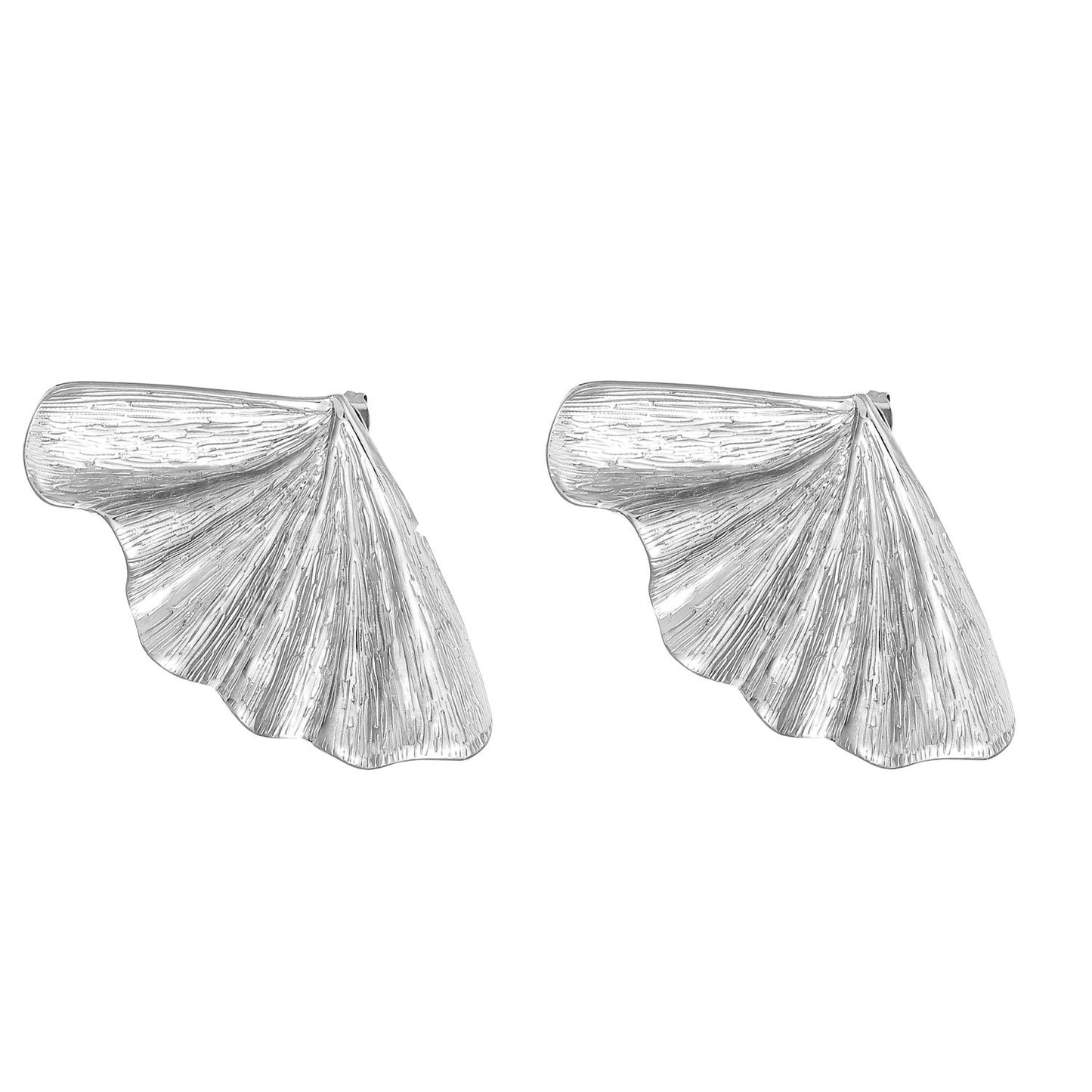 不鏽鋼方形不規則耳環－細節特寫39｜https://igowo.tw/